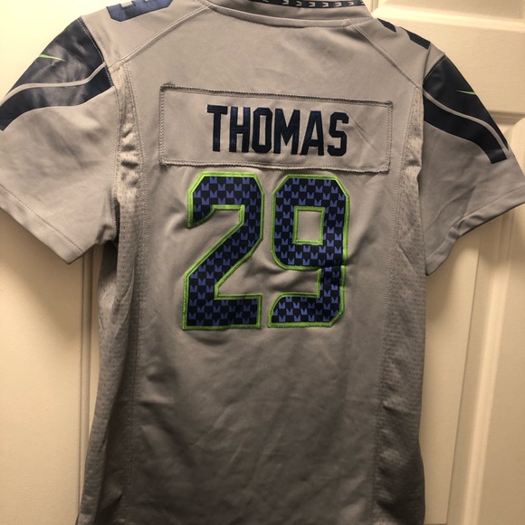 Nike Onfield NFL Seattle Seahawks #29 Thomas III  Gray Blue Jersey Size M - Picture 7 of 11